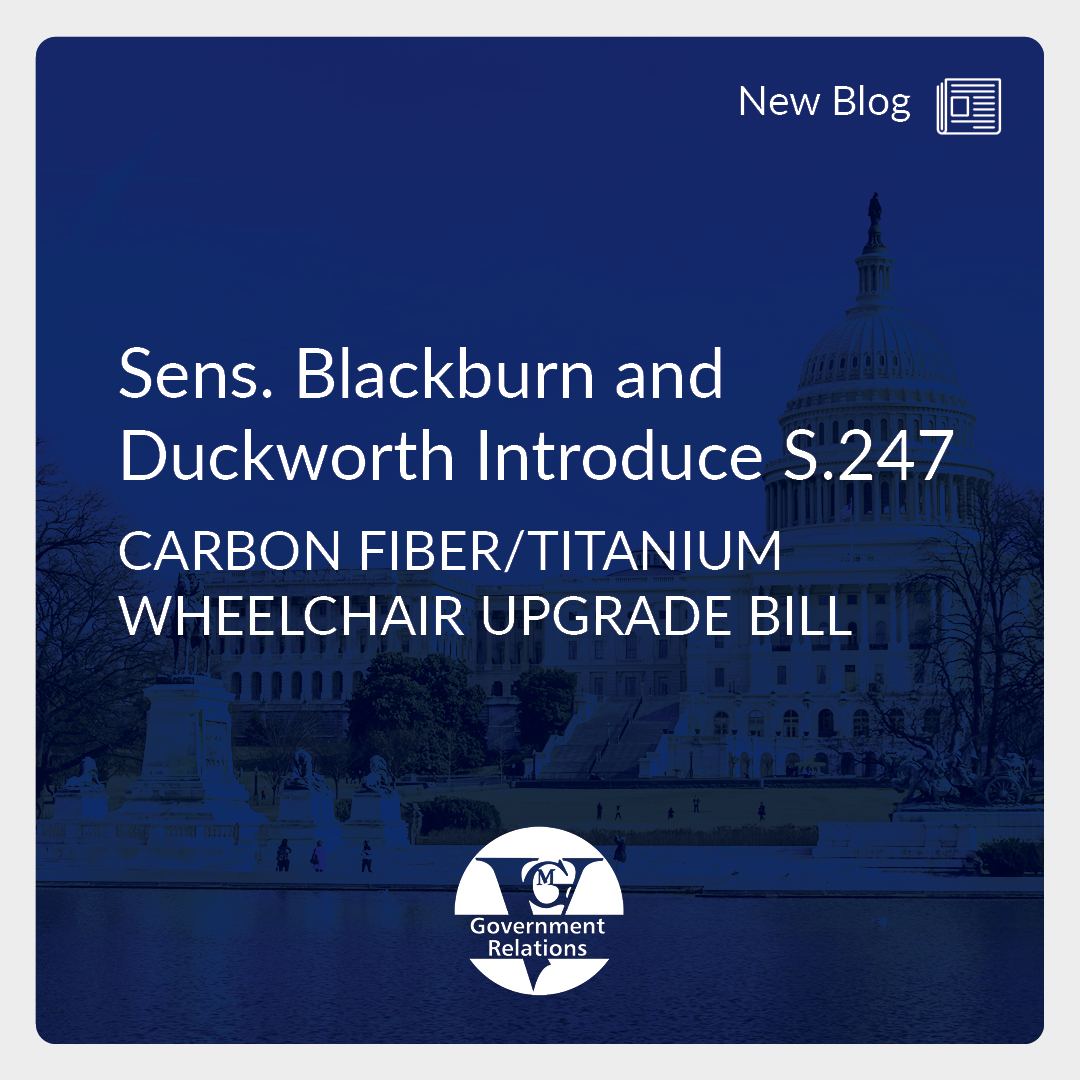 Sens. Blackburn and Duckworth Introduce S.247 - Carbon Fiber/Titanium Wheelchair Upgrade Bill thumbnail