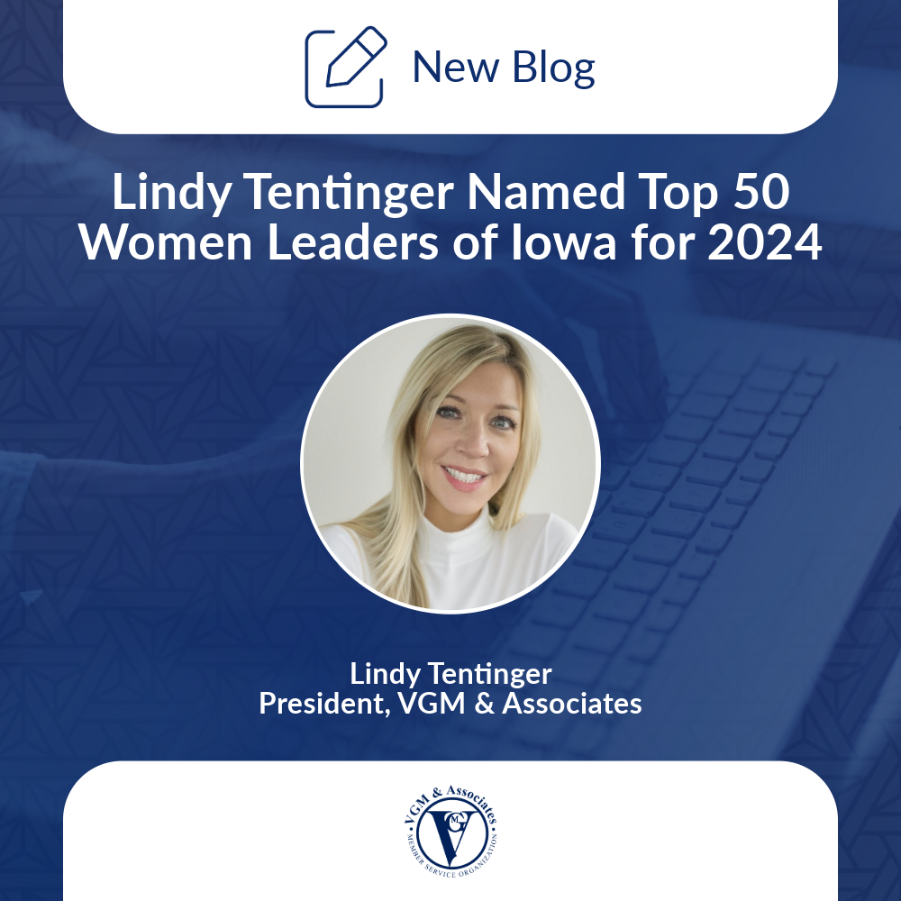 Lindy Tentinger, President of VGM & Associates, Named Top 50 Women Leaders of Iowa for 2024 thumbnail